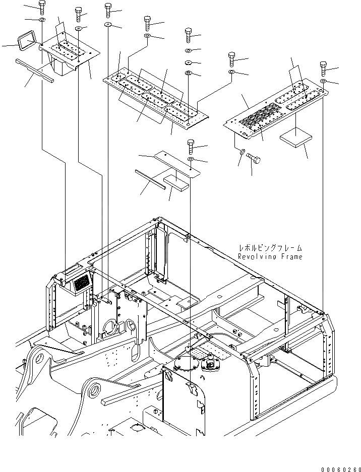 Схема запчастей Komatsu PC400LC-8 - КРЫШКА(КАБИНА)(№7-) ЧАСТИ КОРПУСА