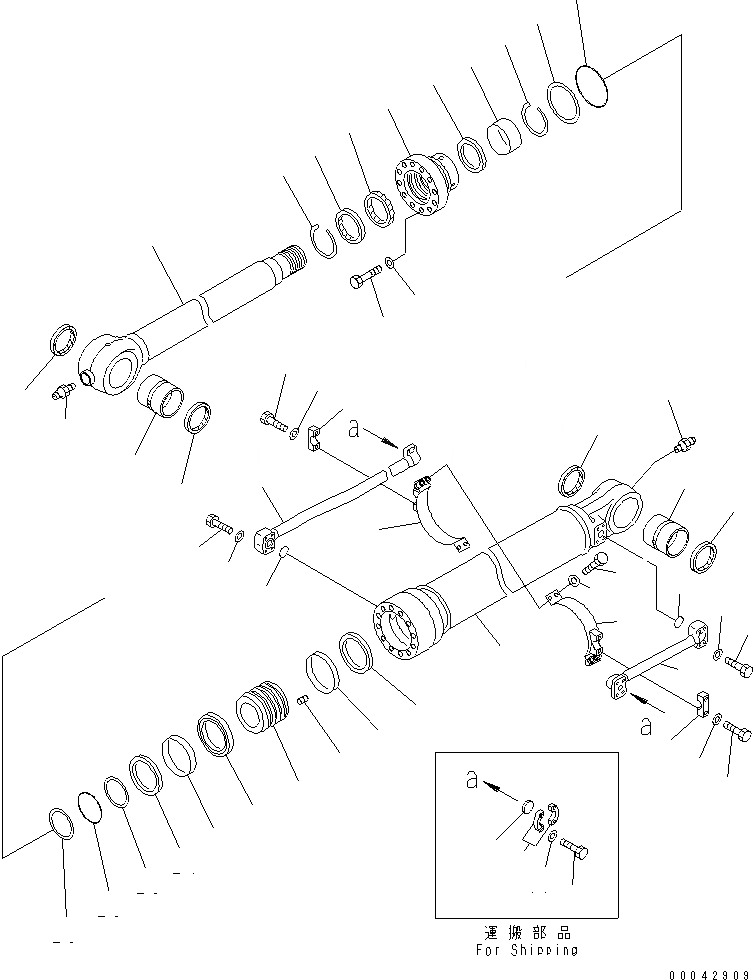 Схема запчастей Komatsu PC400LC-8 - ЦИЛИНДР КОВША(№7-) ОСНОВН. КОМПОНЕНТЫ И РЕМКОМПЛЕКТЫ