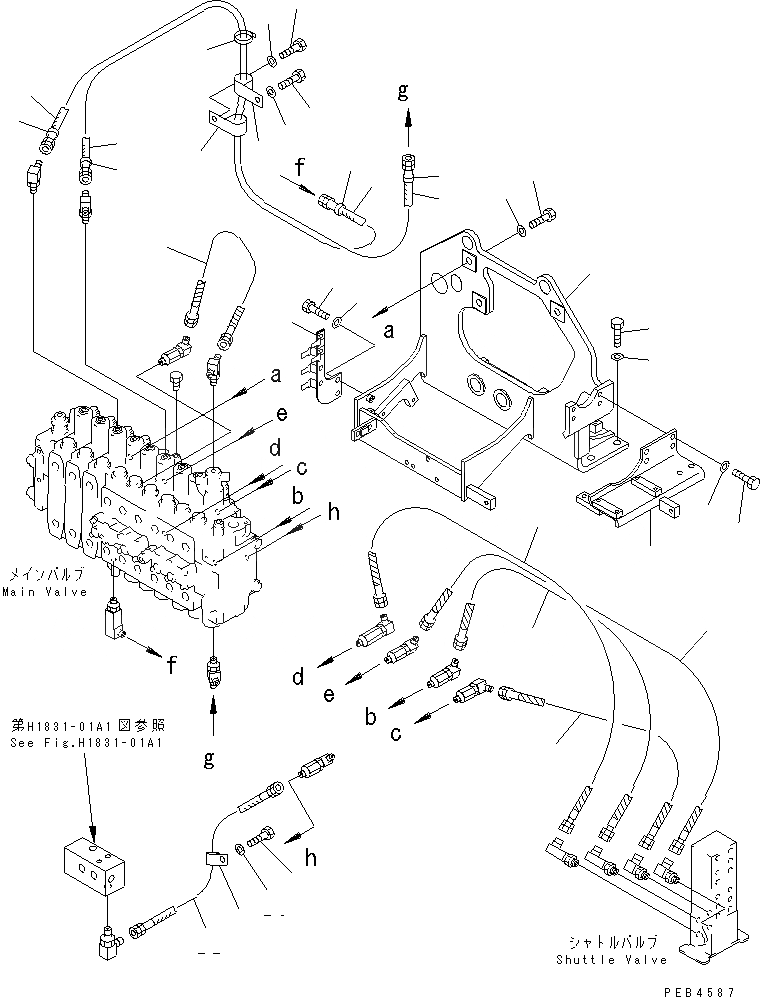 Схема запчастей Komatsu PC400ST-6 - ОСНОВН. КЛАПАН (КОРПУС КЛАПАНА)(№-) ГИДРАВЛИКА