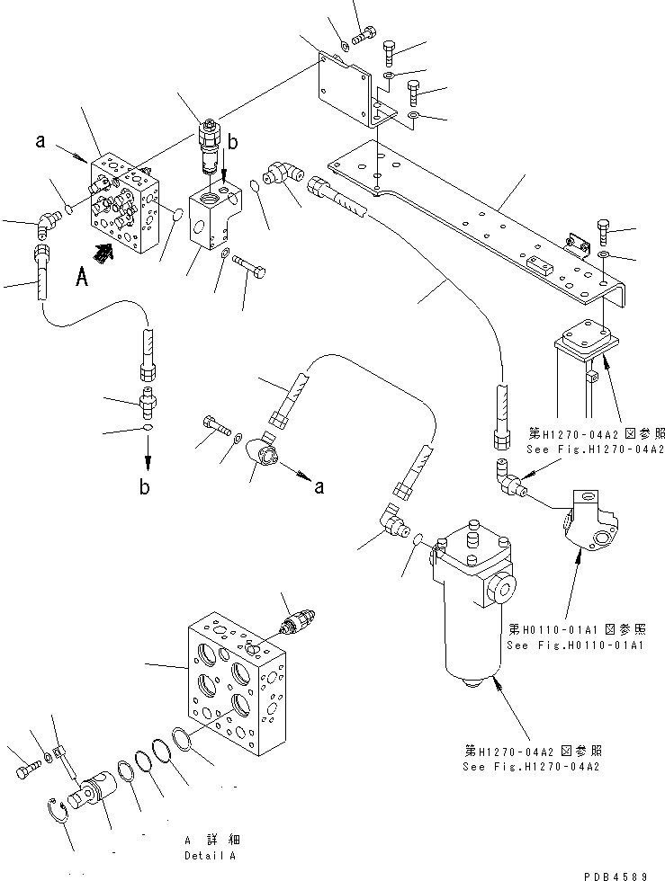 Схема запчастей Komatsu PC400ST-6 - НАВЕСНОЕ ОБОРУД-Е (КЛАПАН И РАМА)(№-7) ГИДРАВЛИКА