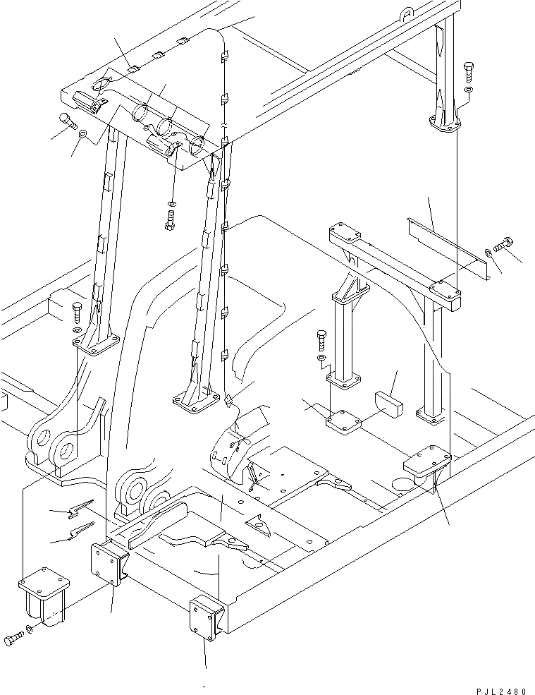 Схема запчастей Komatsu PC400ST-6 - F.O.P.S. (КОМПЛЕКТ)(№-) КАБИНА ОПЕРАТОРА И СИСТЕМА УПРАВЛЕНИЯ