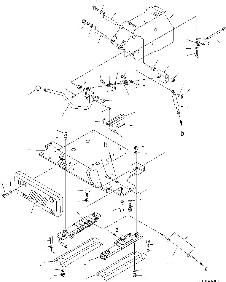 Схема запчастей Komatsu PC400ST-6 - ЛЕВ. СТОЙКА (РЫЧАГ И COVER) (РЫЧАГ С КЛАПАНОМ PPC)(№-7) КАБИНА ОПЕРАТОРА И СИСТЕМА УПРАВЛЕНИЯ