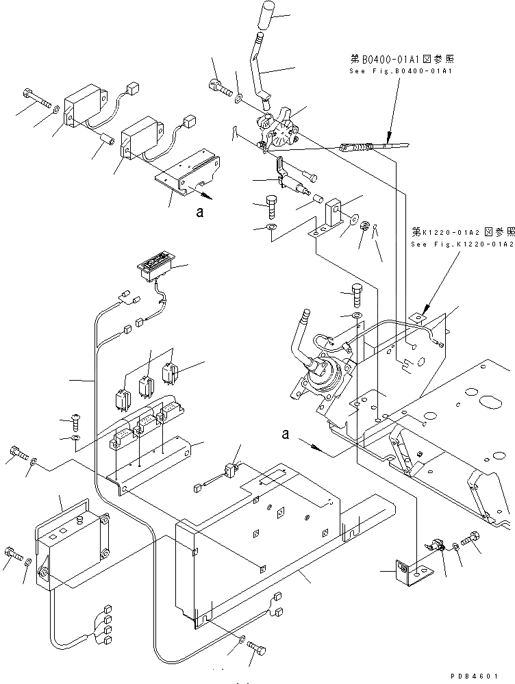 Схема запчастей Komatsu PC400ST-6 - ПРАВ. СТОЙКА (РЫЧАГ И COVER) (РЫЧАГ С КЛАПАНОМ PPC)(№-7) КАБИНА ОПЕРАТОРА И СИСТЕМА УПРАВЛЕНИЯ