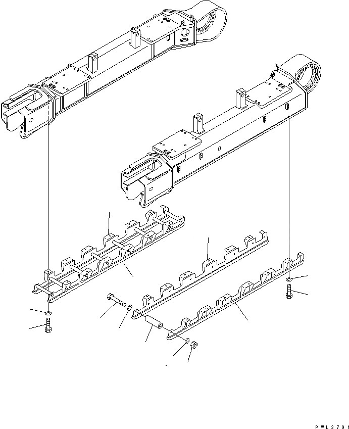 Схема запчастей Komatsu PC400ST-6 - ПОЛН. ЗАЩИТА КАТКОВ (ДЛЯ COMPONENT)(№-) ХОДОВАЯ