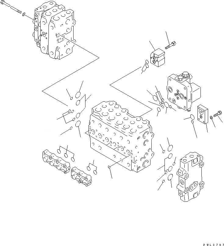 Схема запчастей Komatsu PC400ST-6 - ОСНОВН. КЛАПАН (-АКТУАТОР) (/) ОСНОВН. КОМПОНЕНТЫ И РЕМКОМПЛЕКТЫ