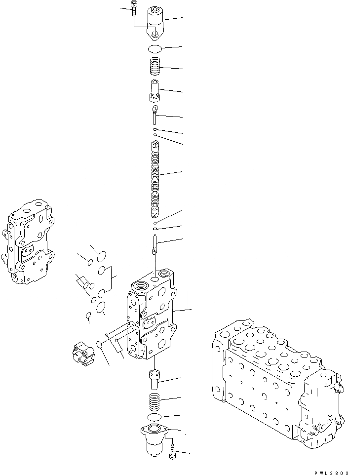 Схема запчастей Komatsu PC400ST-6 - ОСНОВН. КЛАПАН (-АКТУАТОР) (/) ОСНОВН. КОМПОНЕНТЫ И РЕМКОМПЛЕКТЫ