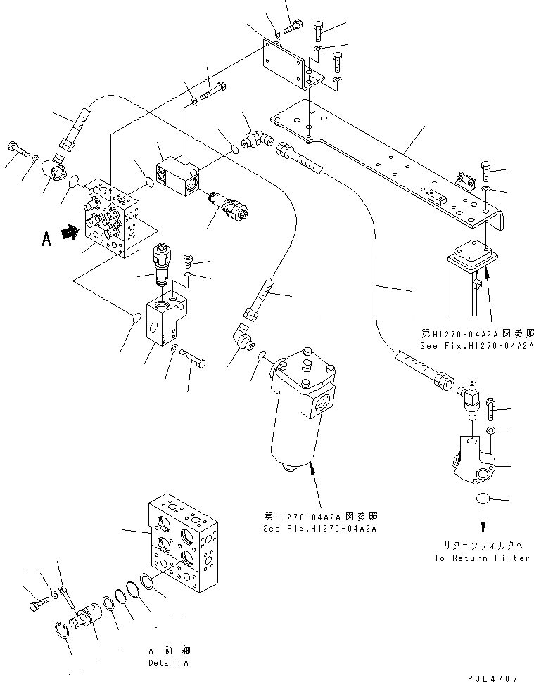 Схема запчастей Komatsu PC400ST-6LC - НАВЕСНОЕ ОБОРУД-Е (КЛАПАН И РАМА)(№-) ГИДРАВЛИКА