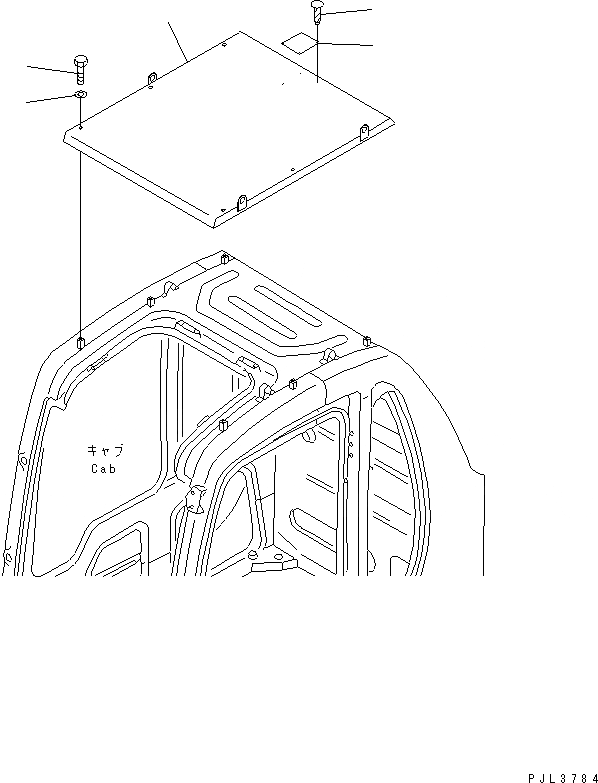 Схема запчастей Komatsu PC400ST-6LC - ВЕРХН. ЗАЩИТА КАБИНА ОПЕРАТОРА И СИСТЕМА УПРАВЛЕНИЯ