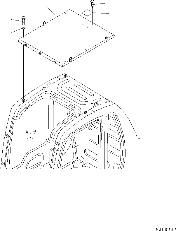 Схема запчастей Komatsu PC400ST-6LC - ВЕРХН. ЗАЩИТА (ПЕРЕДН. ПОЛН. ЗАЩИТА) КАБИНА ОПЕРАТОРА И СИСТЕМА УПРАВЛЕНИЯ