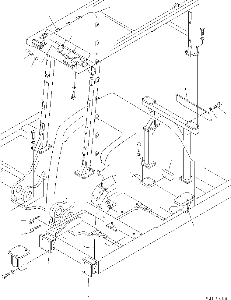 Схема запчастей Komatsu PC400ST-6LC - F.O.P.S. (КОМПЛЕКТ)(№-) КАБИНА ОПЕРАТОРА И СИСТЕМА УПРАВЛЕНИЯ