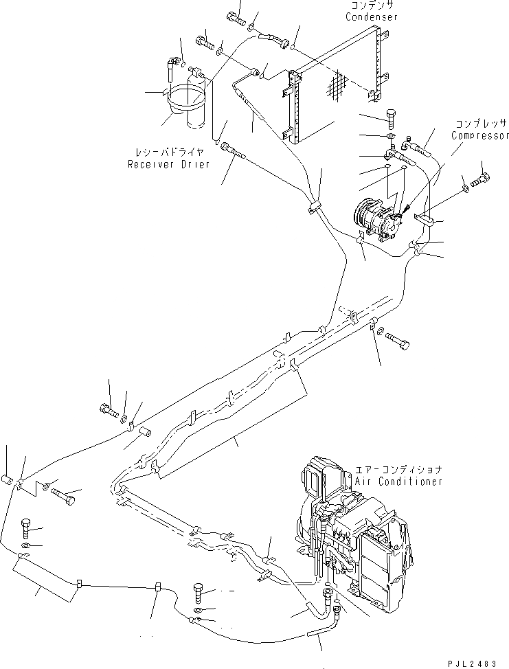 Схема запчастей Komatsu PC400ST-6LC - КОНДИЦ. ВОЗДУХА (ЛИНИЯ ОХЛАЖДЕНИЯS) (ITA CON)(№-) КАБИНА ОПЕРАТОРА И СИСТЕМА УПРАВЛЕНИЯ