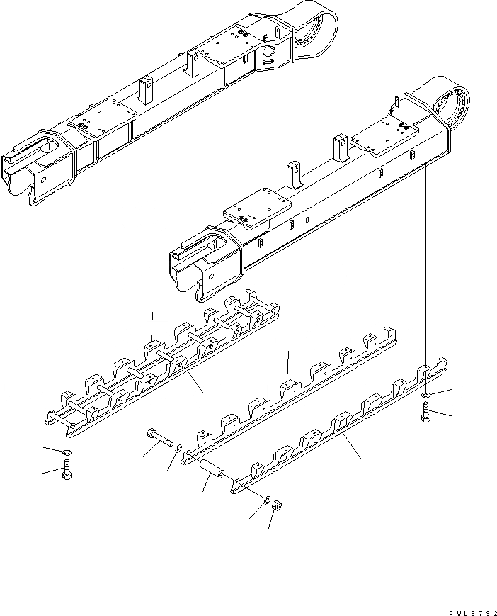 Схема запчастей Komatsu PC400ST-6LC - ПОЛН. ЗАЩИТА КАТКОВ (LC) (ДЛЯ COMPONENT)(№-) ХОДОВАЯ