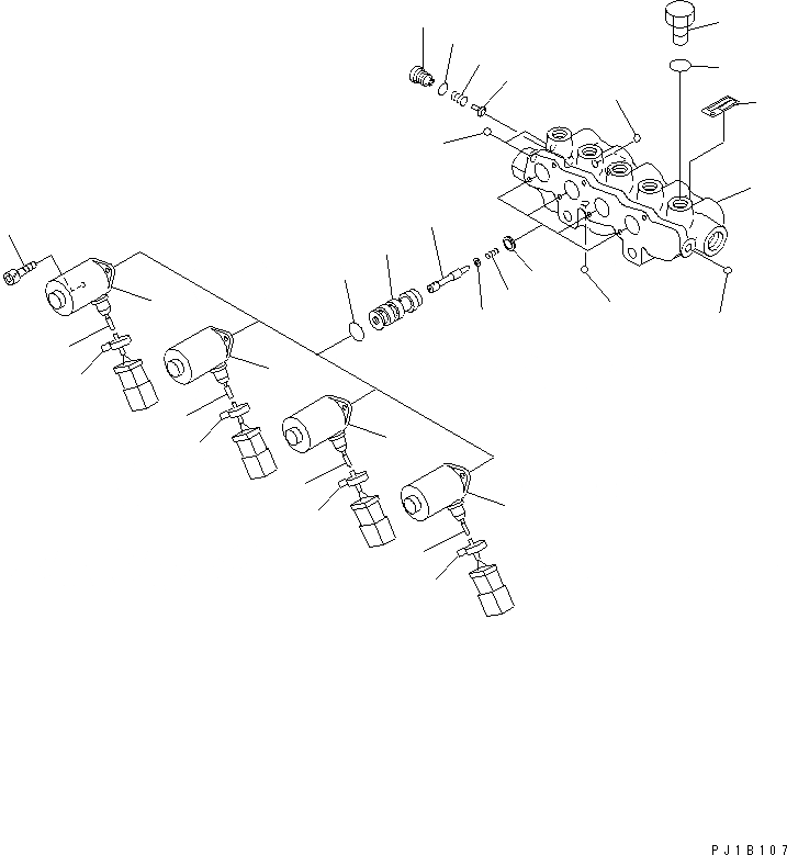 Схема запчастей Komatsu PC400ST-6LC - СОЛЕНОИДНЫЙ КЛАПАН (ВНУТР. ЧАСТИ)(№-) ОСНОВН. КОМПОНЕНТЫ И РЕМКОМПЛЕКТЫ
