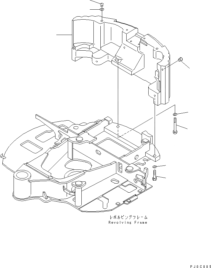 Схема запчастей Komatsu PC40MR-1 - ПРОТИВОВЕС (KG) (КРОМЕ ЯПОН.)(№98-) ЧАСТИ КОРПУСА