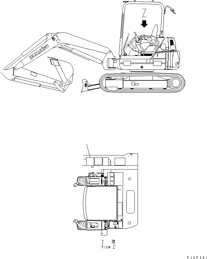 Схема запчастей Komatsu PC40MR-1 - LIFT ПЛАСТИНА(№8-) МАРКИРОВКА