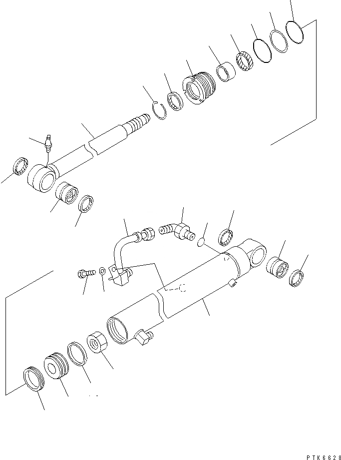 Схема запчастей Komatsu PC40MR-1 - ЦИЛИНДР РУКОЯТИ(ВНУТР. ЧАСТИ)(№-) ОСНОВН. КОМПОНЕНТЫ И РЕМКОМПЛЕКТЫ