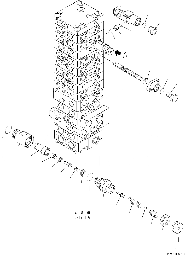 Схема запчастей Komatsu PC40MR-1 - ОСНОВН. КЛАПАН (-КЛАПАН) (/) (ДЛЯ НАВЕСН. ОБОРУД.)(№-) ОСНОВН. КОМПОНЕНТЫ И РЕМКОМПЛЕКТЫ