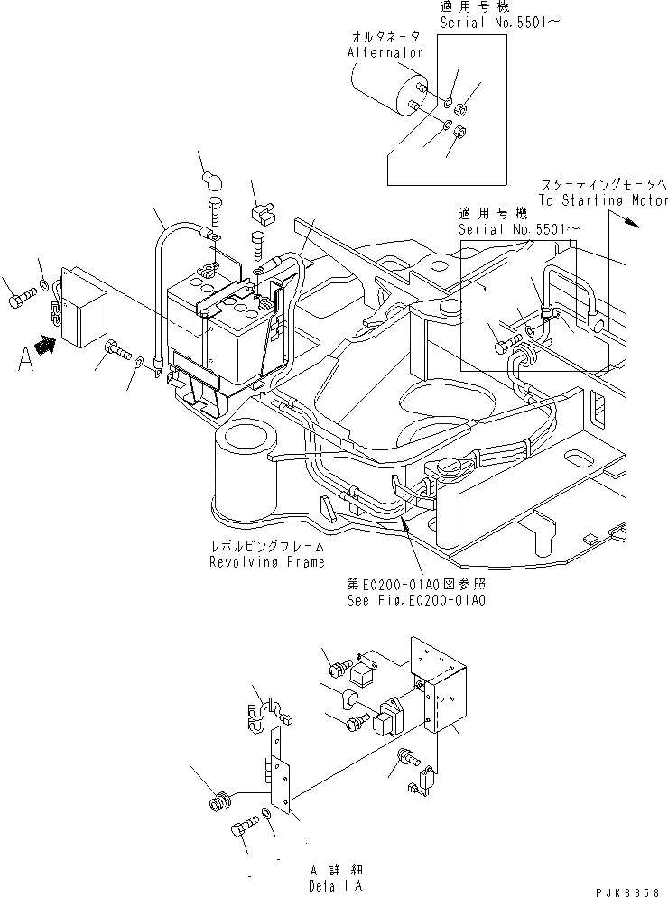 Схема запчастей Komatsu PC40MR-1 - ЭЛЕКТРОПРОВОДКА (КАБЕЛЬ И RERAY КОРПУС) ЭЛЕКТРИКА