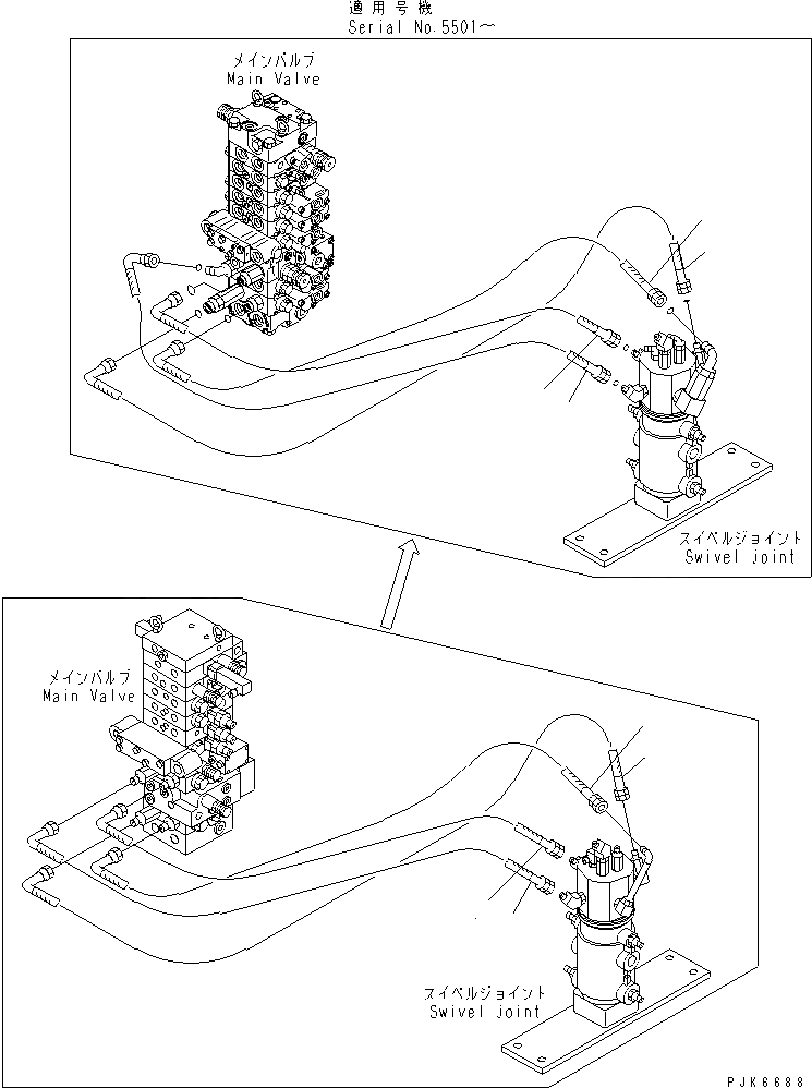 Схема запчастей Komatsu PC40MR-1 - ACTUATER ЛИНИЯ ГИДРАВЛИКА