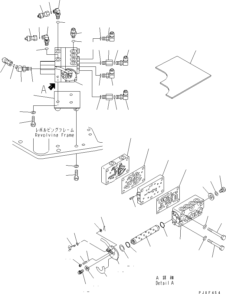 Схема запчастей Komatsu PC40MR-1 - MULTI PATERN (КЛАПАН) (WAY)(№-) ГИДРАВЛИКА