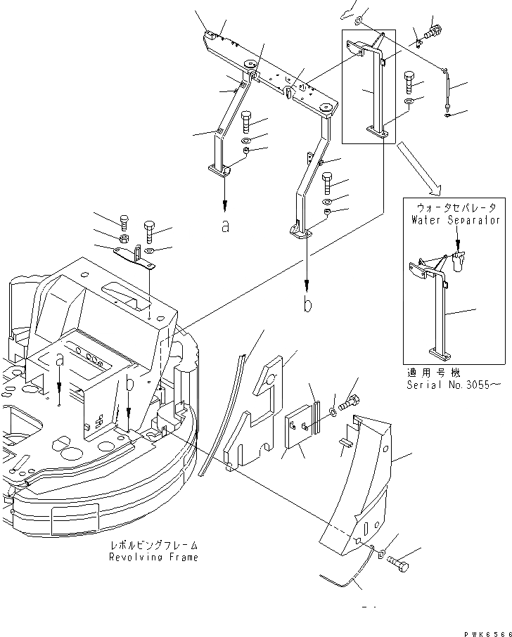 Схема запчастей Komatsu PC40MR-1 - КАПОТ (COVER) ЧАСТИ КОРПУСА