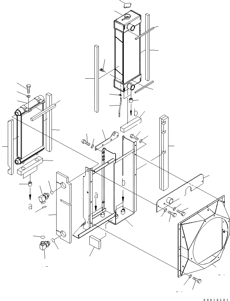 Схема запчастей Komatsu PC40MR-2 - ОХЛАЖД-Е (РАДИАТОР И ОХЛАДИТЕЛЬ) СИСТЕМА ОХЛАЖДЕНИЯ