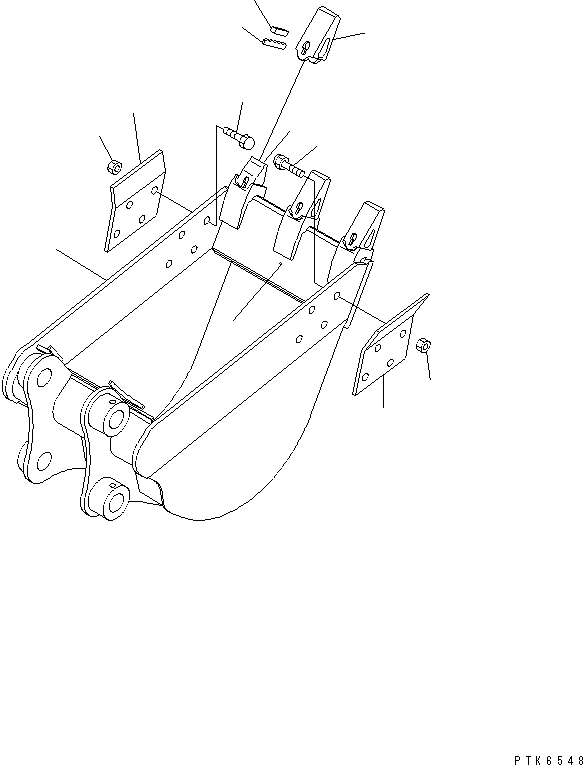 Схема запчастей Komatsu PC40MR-2 - КОВШ¤ .M (.M) MM ШИР. (ВЕРТИКАЛЬН. ПАЛЕЦ) РАБОЧЕЕ ОБОРУДОВАНИЕ