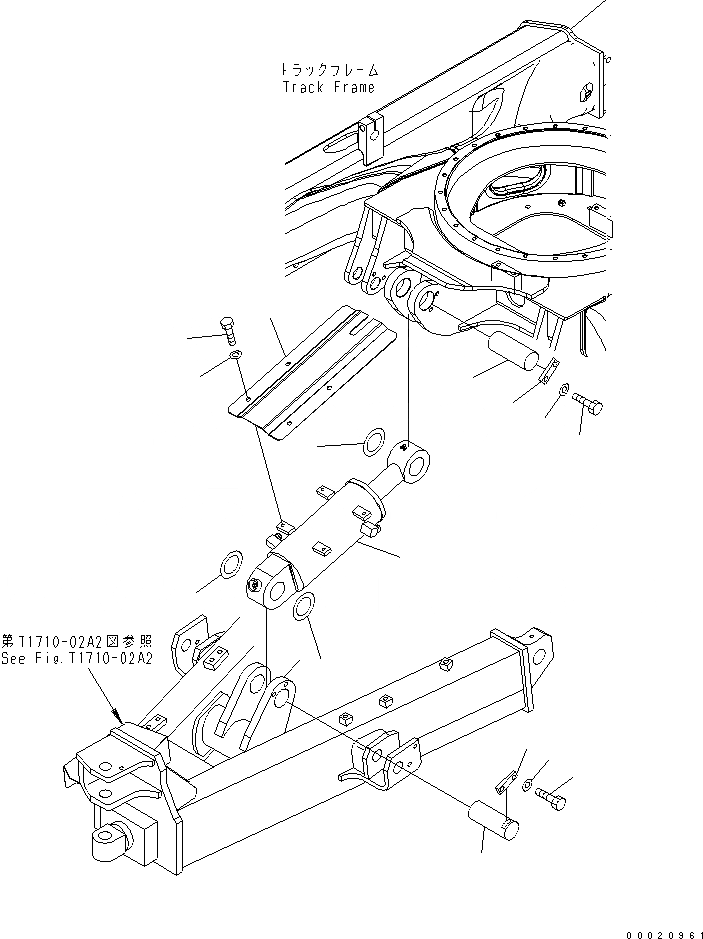 Схема запчастей Komatsu PC40MR-2 - ЦИЛИНДР ПОДЪЕМА ОТВАЛА И КРЫШКА(ДЛЯ ПОВОРОТН. ОТВАЛА С ИЗМ. УГЛОМ) РАБОЧЕЕ ОБОРУДОВАНИЕ