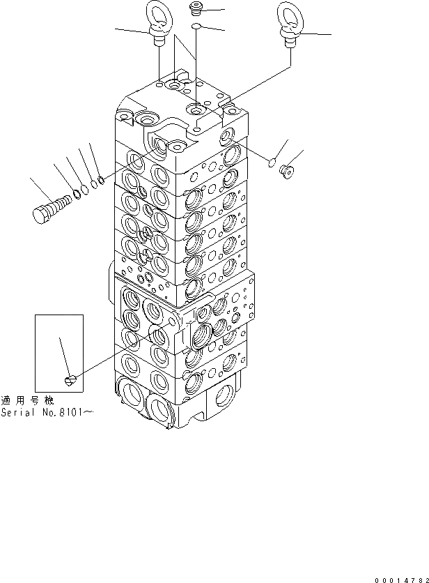 Схема запчастей Komatsu PC40MR-2 - ОСНОВН. КЛАПАН (8-КЛАПАН) (9/)(№8-8) ОСНОВН. КОМПОНЕНТЫ И РЕМКОМПЛЕКТЫ