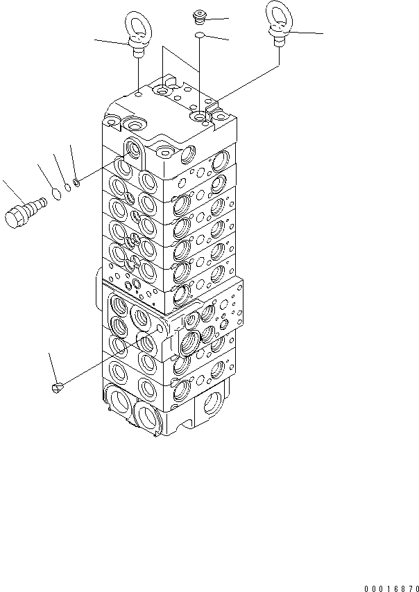 Схема запчастей Komatsu PC40MR-2 - ОСНОВН. КЛАПАН (8-КЛАПАН) (9/)(№8-) ОСНОВН. КОМПОНЕНТЫ И РЕМКОМПЛЕКТЫ