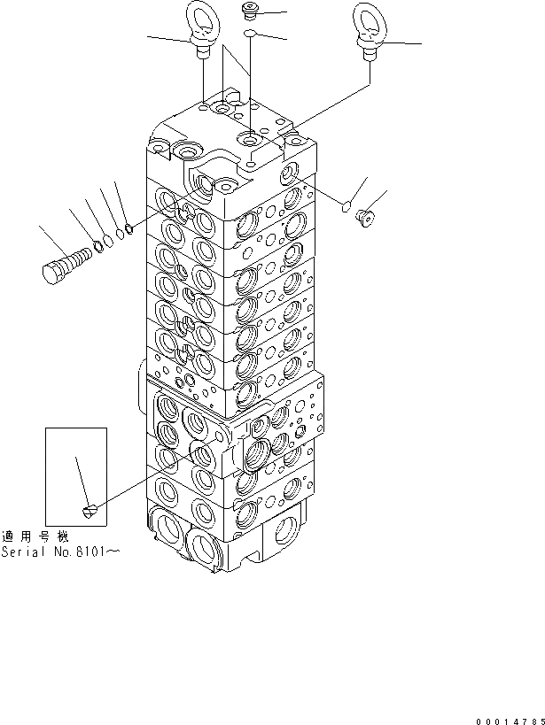 Схема запчастей Komatsu PC40MR-2 - ОСНОВН. КЛАПАН (9-КЛАПАН) (9/) (L/MIN)(№8-8) ОСНОВН. КОМПОНЕНТЫ И РЕМКОМПЛЕКТЫ