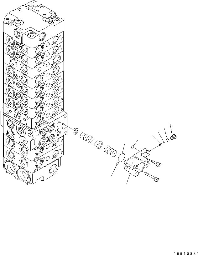 Схема запчастей Komatsu PC40MR-2 - ОСНОВН. КЛАПАН (-КЛАПАН) (/) ОСНОВН. КОМПОНЕНТЫ И РЕМКОМПЛЕКТЫ