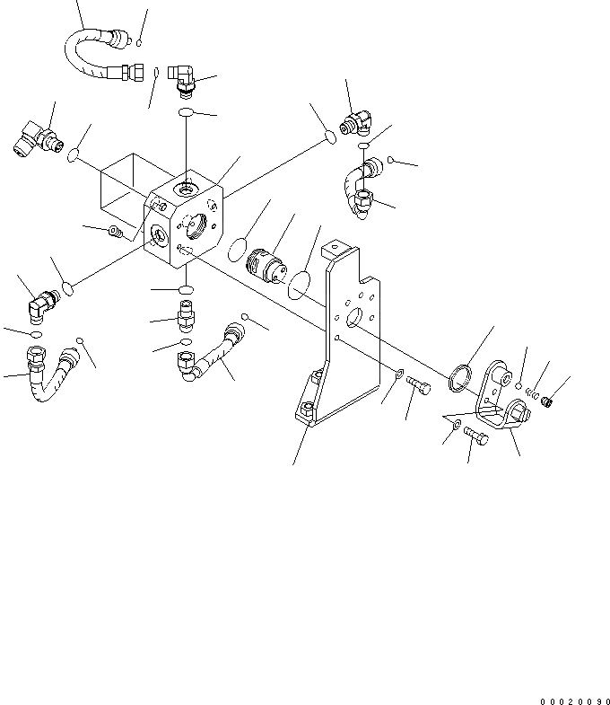 Схема запчастей Komatsu PC40MR-2 - КЛАПАН СЕЛЕКТОРА (KOMATSU-ISO PATTERN) ОСНОВН. КОМПОНЕНТЫ И РЕМКОМПЛЕКТЫ