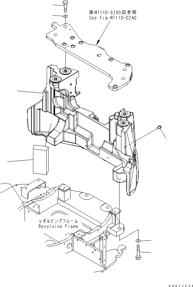 Схема запчастей Komatsu PC40MR-2-AC - ПРОТИВОВЕС ЧАСТИ КОРПУСА