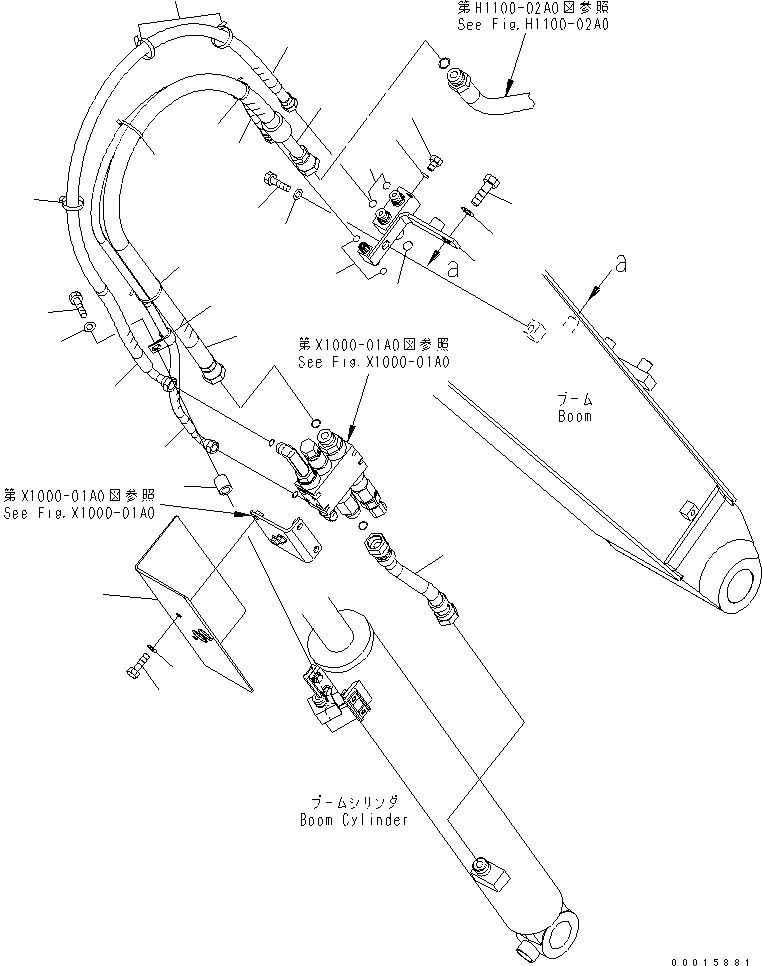 Схема запчастей Komatsu PC40MR-2-AC - РУКОЯТЬ CRANE (ЦИЛИНДР СТРЕЛЫ/) СПЕЦ. ОПЦИИ