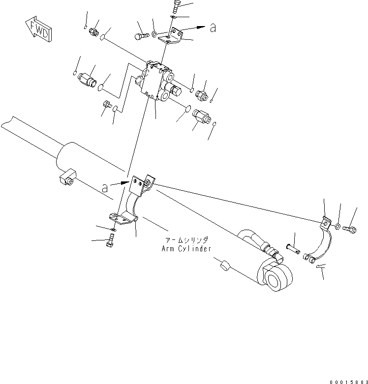 Схема запчастей Komatsu PC40MR-2-AC - РУКОЯТЬ CRANE (ЦИЛИНДР РУКОЯТИ/) СПЕЦ. ОПЦИИ