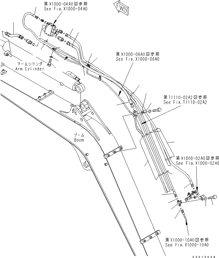 Схема запчастей Komatsu PC40MR-2-AC - РУКОЯТЬ CRANE (ЦИЛИНДР РУКОЯТИ/) СПЕЦ. ОПЦИИ