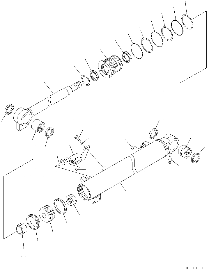 Схема запчастей Komatsu PC40MR-2-AC - ЦИЛИНДР СТРЕЛЫ ОСНОВН. КОМПОНЕНТЫ И РЕМКОМПЛЕКТЫ