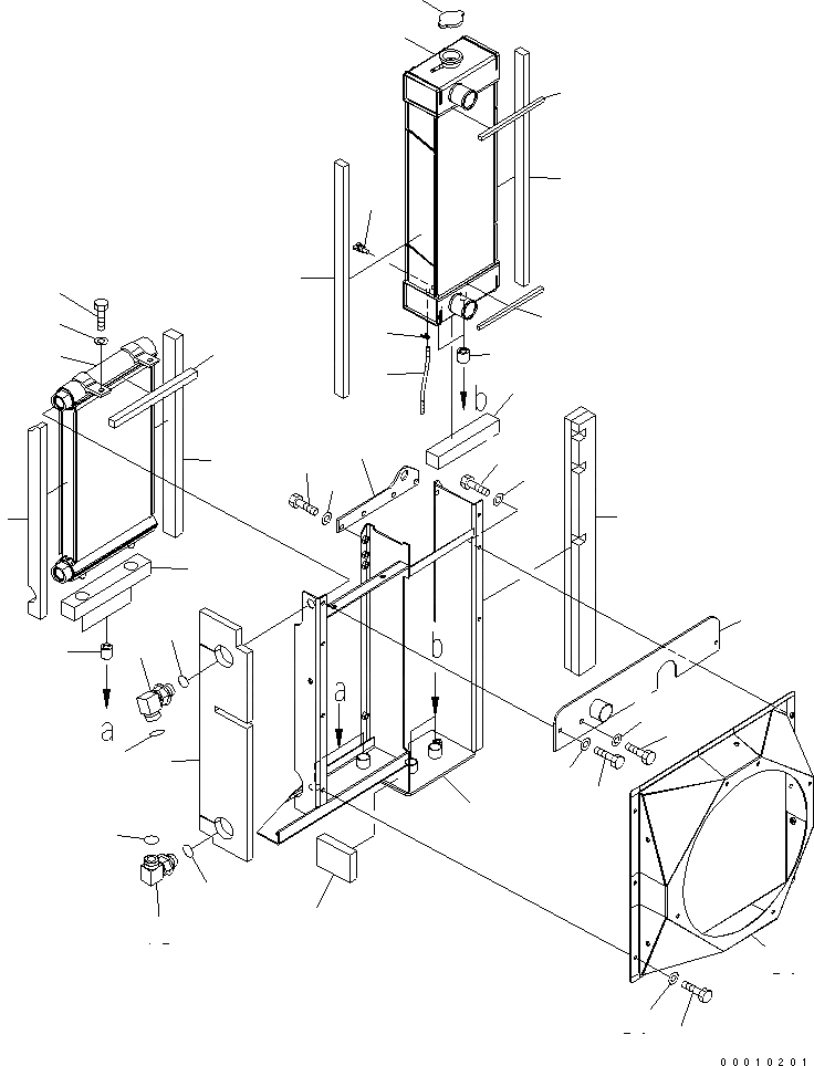 Схема запчастей Komatsu PC40MR-2 - ОХЛАЖД-Е (РАДИАТОР И ОХЛАДИТЕЛЬ) СИСТЕМА ОХЛАЖДЕНИЯ