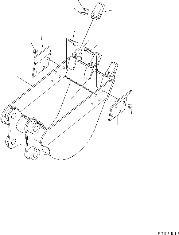 Схема запчастей Komatsu PC40MR-2 - КОВШ¤ .M (.M) MM ШИР. (ВЕРТИКАЛЬН. ПАЛЕЦ) РАБОЧЕЕ ОБОРУДОВАНИЕ