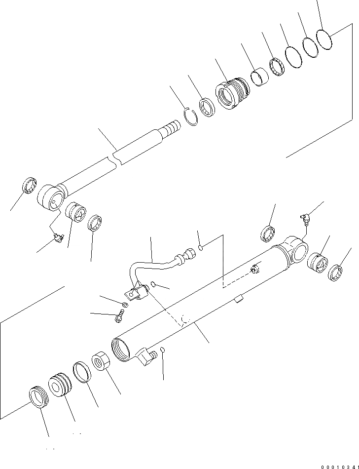 Схема запчастей Komatsu PC40MR-2 - ЦИЛИНДР КОВША ОСНОВН. КОМПОНЕНТЫ И РЕМКОМПЛЕКТЫ