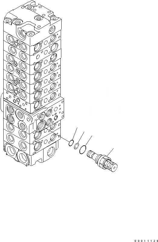 Схема запчастей Komatsu PC40MR-2 - ОСНОВН. КЛАПАН (9-КЛАПАН) (/) ОСНОВН. КОМПОНЕНТЫ И РЕМКОМПЛЕКТЫ