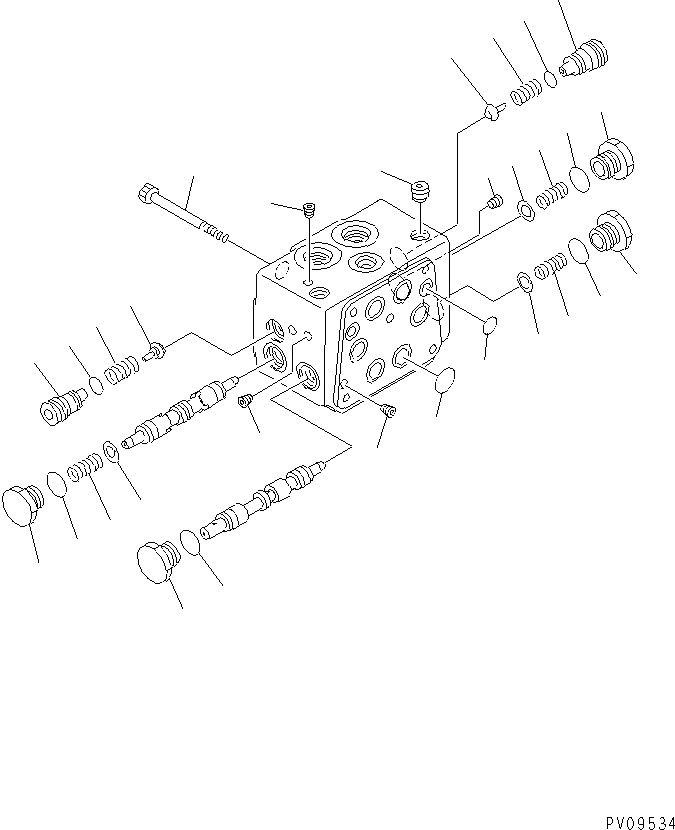 Схема запчастей Komatsu PC40R-7 - МОТОР ХОДА (/) НИЖНЯЯ ГИДРОЛИНИЯ И ЛИНИЯ ХОДА