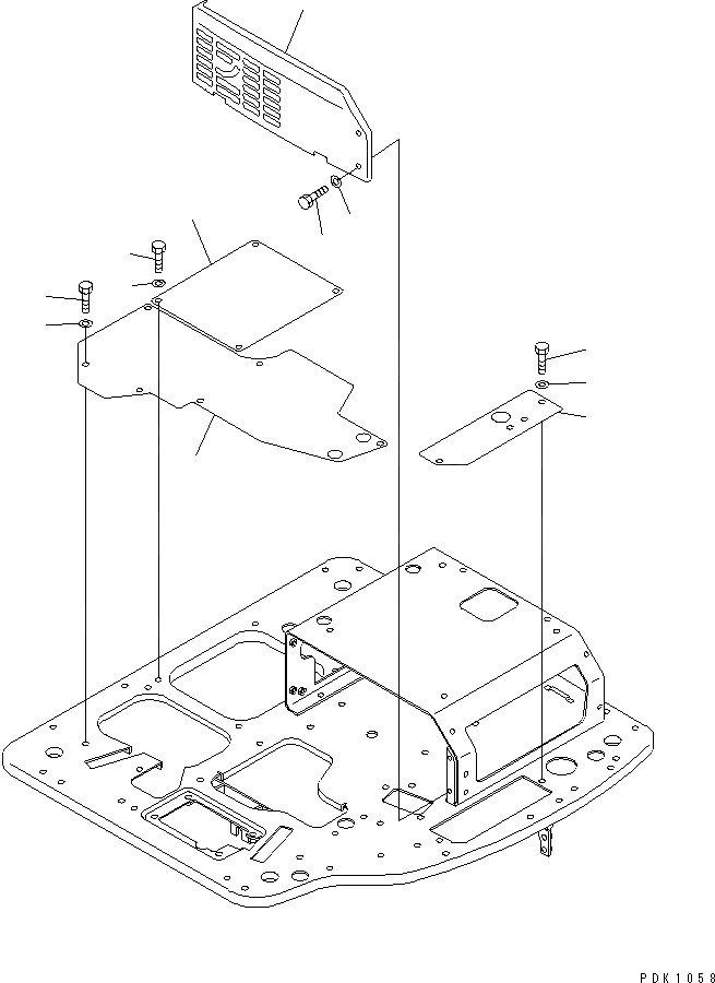 Схема запчастей Komatsu PC40R-8 - ПОКРЫТИЕ ПОЛА (ПОКРЫТИЕ ПОЛА) (ДЛЯ КАБИНЫ) КАБИНА ОПЕРАТОРА И СИСТЕМА УПРАВЛЕНИЯ