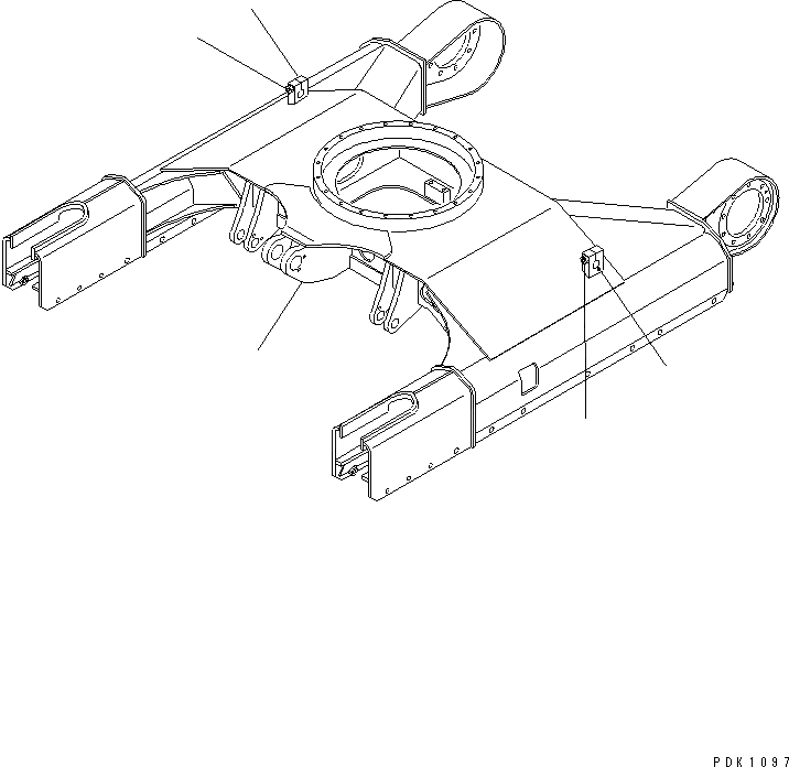 Схема запчастей Komatsu PC40R-8 - ГУСЕНИЧНАЯ РАМА ХОДОВАЯ
