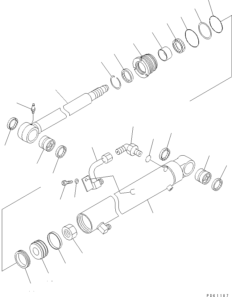 Схема запчастей Komatsu PC40R-8 - ЦИЛИНДР РУКОЯТИ ОСНОВН. КОМПОНЕНТЫ И РЕМКОМПЛЕКТЫ