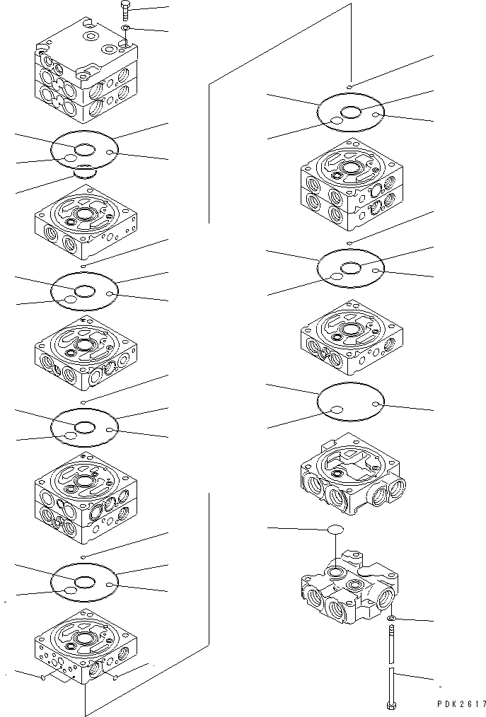Схема запчастей Komatsu PC40R-8 - ОСНОВН. КЛАПАН (-КЛАПАН) (/7) ОСНОВН. КОМПОНЕНТЫ И РЕМКОМПЛЕКТЫ