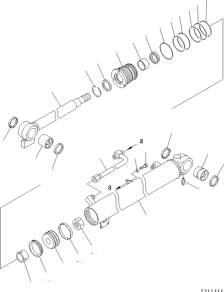 Схема запчастей Komatsu PC40R-8 - ЦИЛИНДР СТРЕЛЫ(CROSS СОЕДИНИТЕЛЬН. ЗВЕНО ТИП) ОСНОВН. КОМПОНЕНТЫ И РЕМКОМПЛЕКТЫ