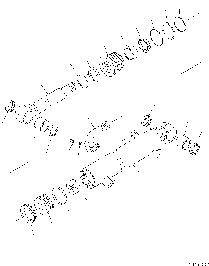 Схема запчастей Komatsu PC40T-7 - ЦИЛИНДР РУКОЯТИ(ДЛЯ SUPER LINER) (PCT)(№9-) РАБОЧЕЕ ОБОРУДОВАНИЕ