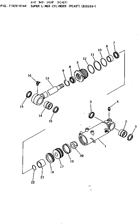 Схема запчастей Komatsu PC40T-7 - SUPER LINER ЦИЛИНДР (PCT)(№9-) РАБОЧЕЕ ОБОРУДОВАНИЕ